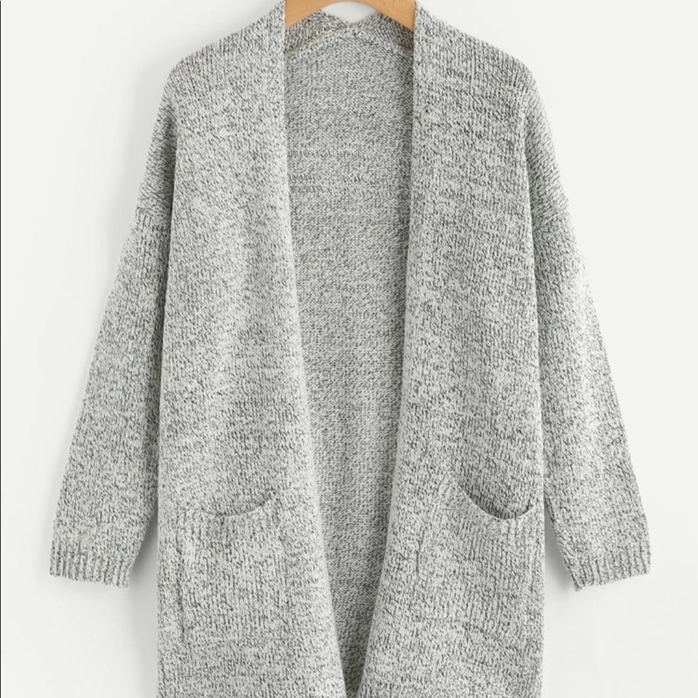 Light heather gray cardigan NIP